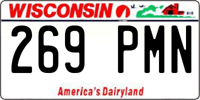 WI license plate 269PMN