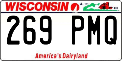 WI license plate 269PMQ