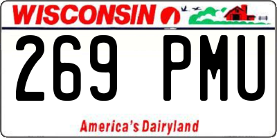 WI license plate 269PMU