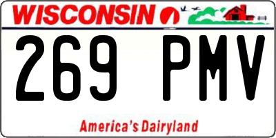 WI license plate 269PMV