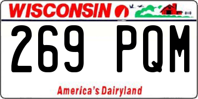 WI license plate 269PQM