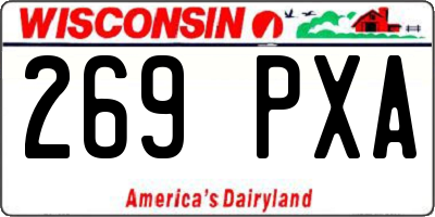 WI license plate 269PXA