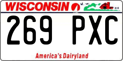 WI license plate 269PXC