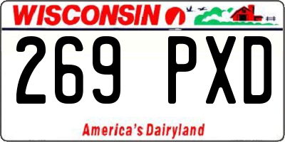 WI license plate 269PXD