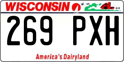 WI license plate 269PXH