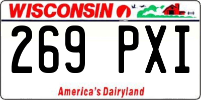 WI license plate 269PXI