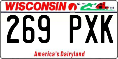 WI license plate 269PXK