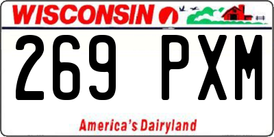 WI license plate 269PXM