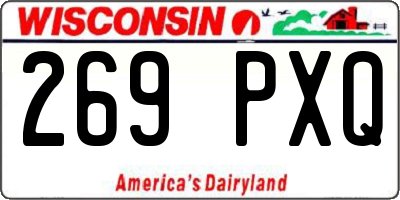 WI license plate 269PXQ