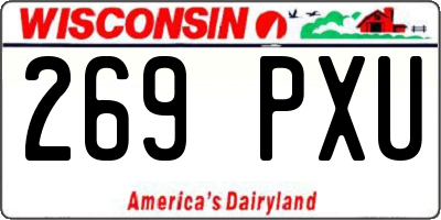 WI license plate 269PXU