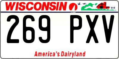 WI license plate 269PXV