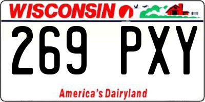 WI license plate 269PXY
