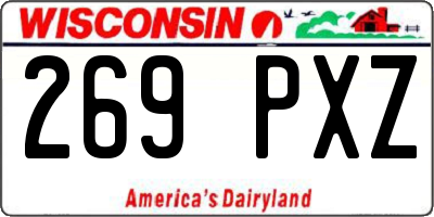 WI license plate 269PXZ