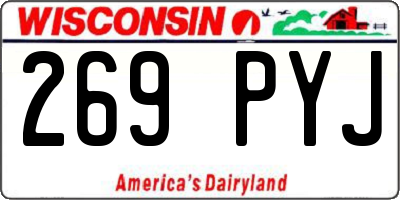 WI license plate 269PYJ