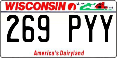 WI license plate 269PYY