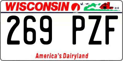 WI license plate 269PZF