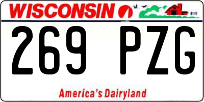 WI license plate 269PZG