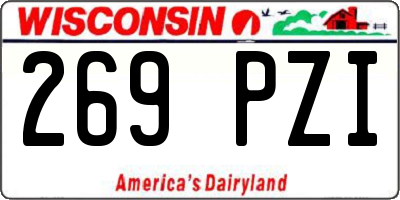 WI license plate 269PZI