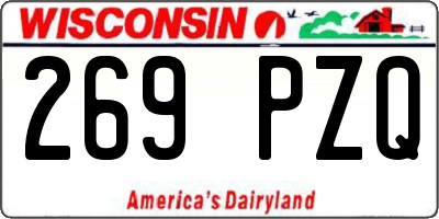 WI license plate 269PZQ