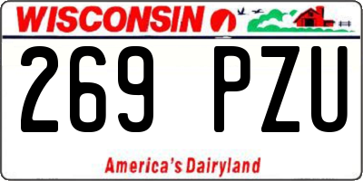 WI license plate 269PZU
