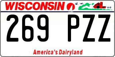 WI license plate 269PZZ