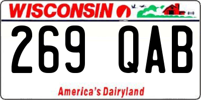WI license plate 269QAB
