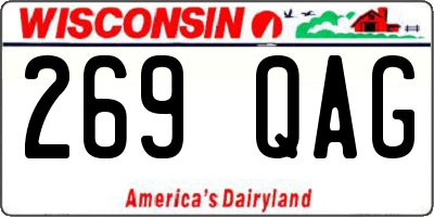 WI license plate 269QAG