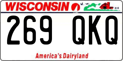 WI license plate 269QKQ