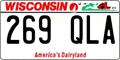 WI license plate 269QLA