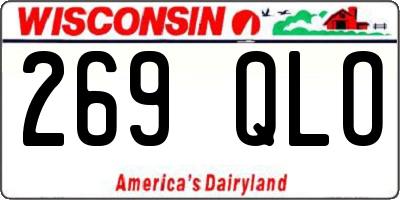 WI license plate 269QLO