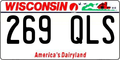 WI license plate 269QLS