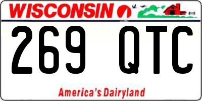 WI license plate 269QTC