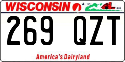 WI license plate 269QZT