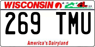 WI license plate 269TMU