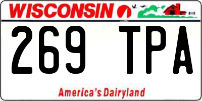 WI license plate 269TPA
