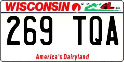 WI license plate 269TQA