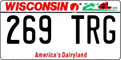 WI license plate 269TRG