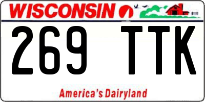 WI license plate 269TTK