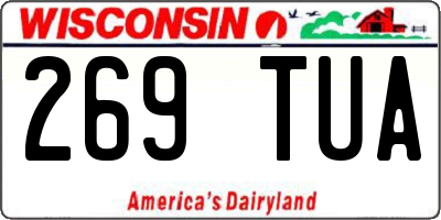 WI license plate 269TUA