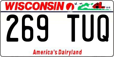WI license plate 269TUQ