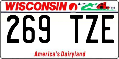 WI license plate 269TZE