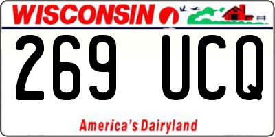 WI license plate 269UCQ