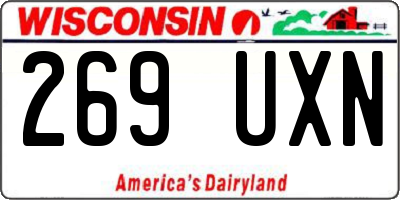 WI license plate 269UXN