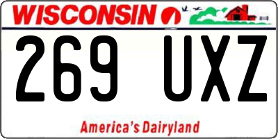 WI license plate 269UXZ