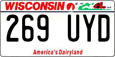 WI license plate 269UYD