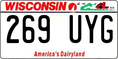 WI license plate 269UYG