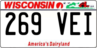 WI license plate 269VEI