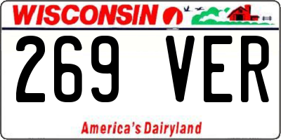 WI license plate 269VER