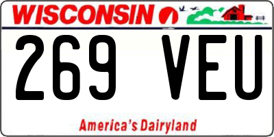 WI license plate 269VEU