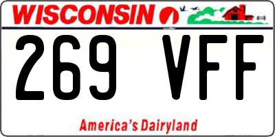 WI license plate 269VFF